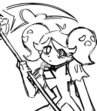 half body, uncolored [oc owner]