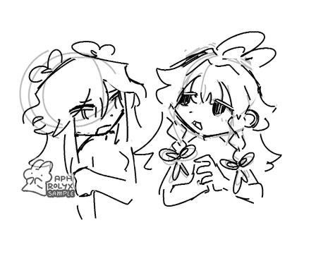 half body, uncolored